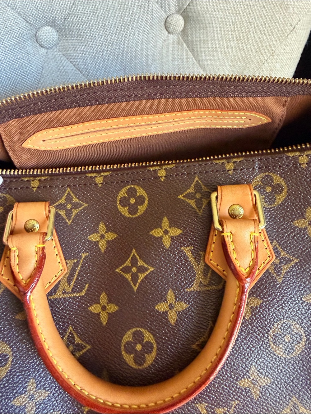 Louis Vuitton Speedy 30 Classic Monogram Canvas Tote Bag Excellent Condition - Picture 7 of 11